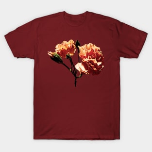 Carnations - Two Peach Carnations T-Shirt